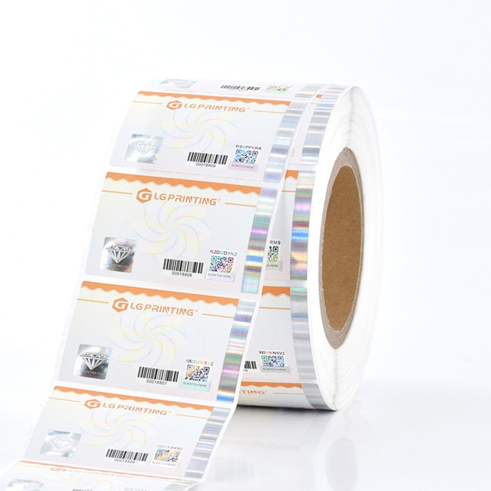 New technology holographic foil holographic strip label