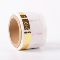 Gold holographic strip label