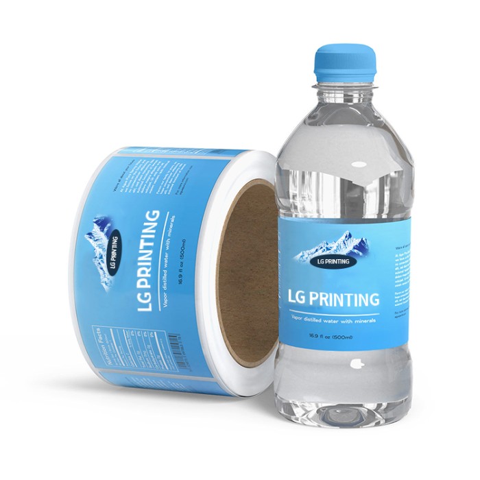 Adhesive water bottle label stickers