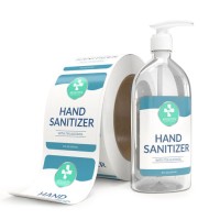 Stiker label botol sabun tangan