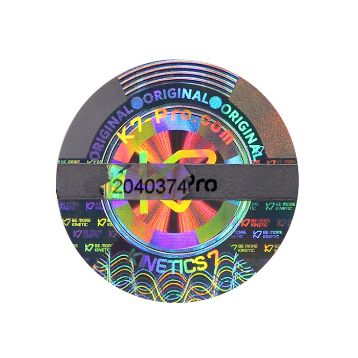 3D scraping off holographic sticker labels