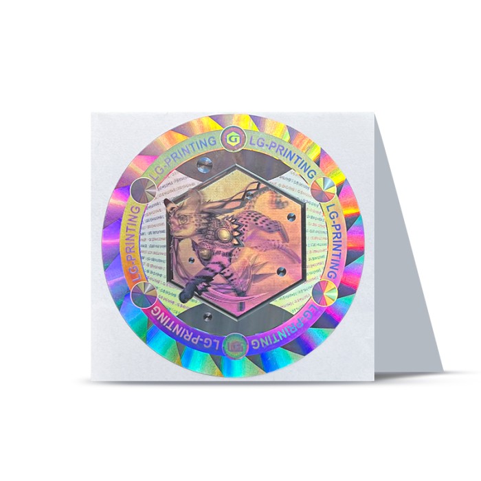 Customized 3D holographic stickers - manufactured with logo printing