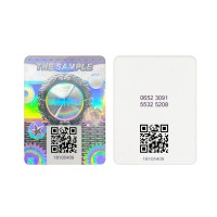Stiker holografik kode QR anti-palsu autentik